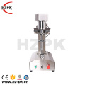 HZPK semi automatic desktop pet plastic aluminum bottle can cap capping machine pedal